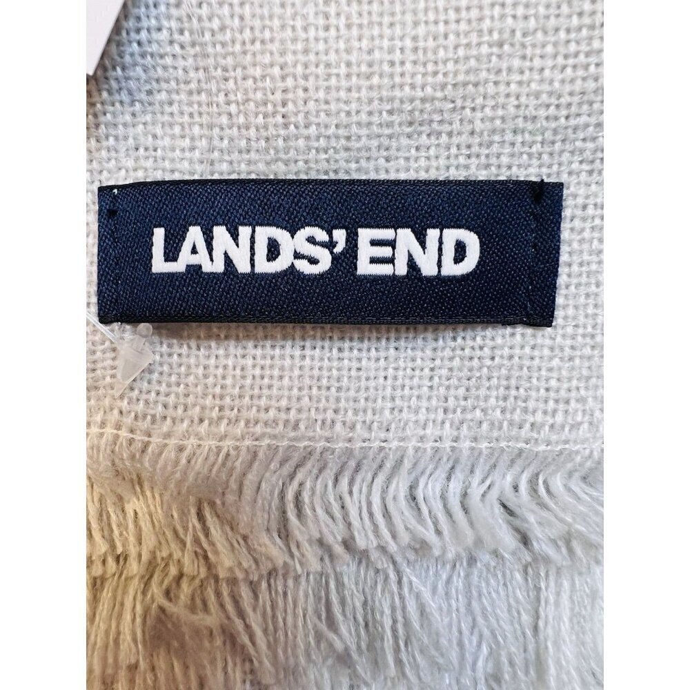 Lands End Gray Winter Scarf Style No. 514725 100% Acrylic Anti-Static - Picture 3 of 8